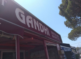 Gandhi outside