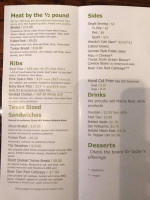 Woodrow's -b-que menu