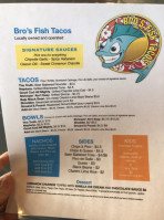 Bro's Fish Tacos menu