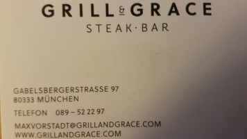 Grill & Grace menu