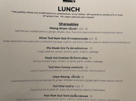 Thai Place Restaurant menu