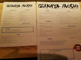 Izakaya Moshi menu