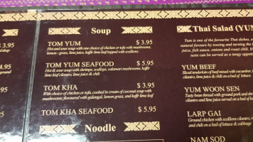 Tuptim Thai And Sushi menu