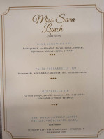 Miss Sara menu