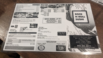 Rock N Roll Sushi menu