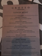 Grotto Downtown Houston menu