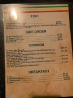 Blue Nile menu