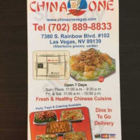 China One Las Vagas Rainbow menu