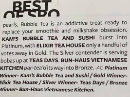 Kam's Bubble Tea Sushi food