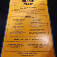 TallBoy Taco menu