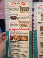 Los Aguachiles menu