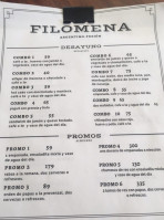 Filomena Argentino-fusión menu