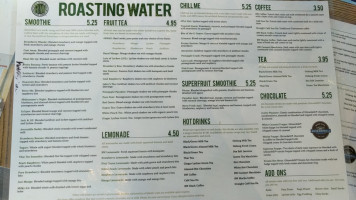 Roasting Water menu