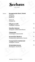 Restaurant Seehaus menu