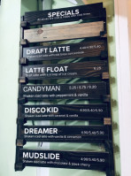 Dream Boat Coffee menu
