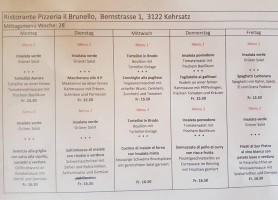 Pizzeria Il Brunello menu