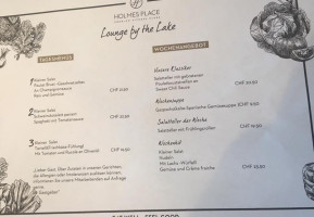 Restaurant Lounge by the lake menu