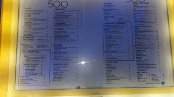 Café 500 menu