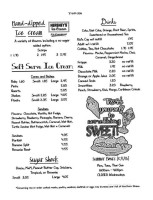 The Sugar Shack menu