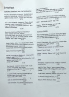 The Fox And Crow Café menu
