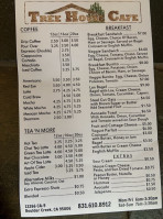 The Tree House Cafe menu
