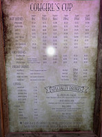 Cowgirl's Cup menu