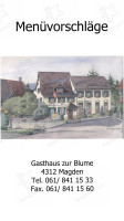 Gasthaus zur Blume GmbH menu