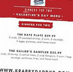 Krabby Daddy's Festus menu