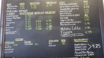 Global Coffee menu