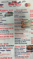 Los Burritos Tapatios menu