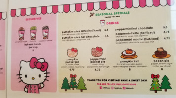 Hello Kitty Grand Cafe menu