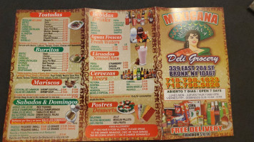 Mexicana Deli Grocery menu