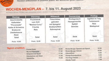 Bistro Treffpunkt Breitenpark menu