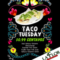 La Flor Taco Grill food