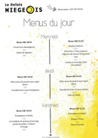 Le Relais Miégeois menu