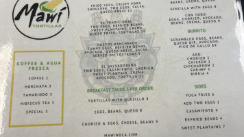 Mawi Nola menu