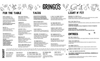 Gringo's menu