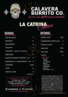 Calavera Burrito Co menu