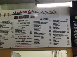 Mexican Grill menu