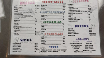 Ale Taco menu