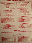 Lee's Restaurant menu