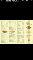 Pizzeria Alice menu
