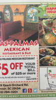 Las Palmas Mexican Restaurant Bar food