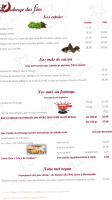 Auberge Des Fees menu