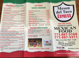 Meson Del Taco Express menu