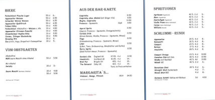 Besenbar/besenbeiz menu