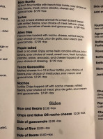 Piquin Mexican menu