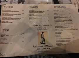 El Matador menu