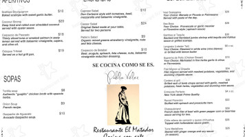 El Matador menu