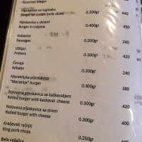 Краљев Чардак menu